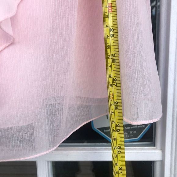 David’s Bridal Pink Blush Strapless Chiffon Party/Bridesmaid Dress with Ruffles - Picture 9 of 9